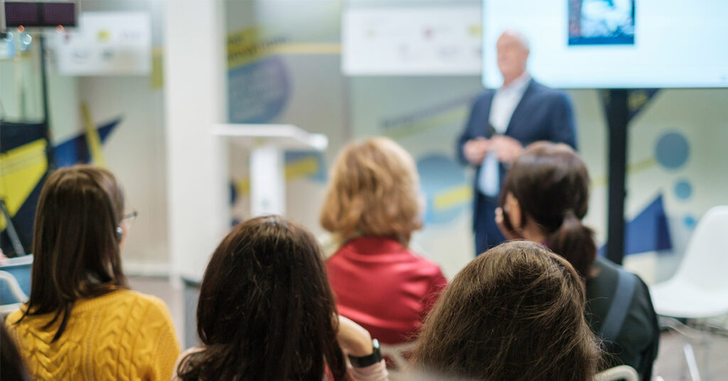 engaging an audience at a trade show event