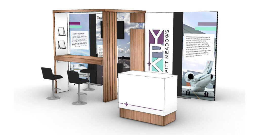 10x20 custom modular trade show exhibit built in Calgary Alberta