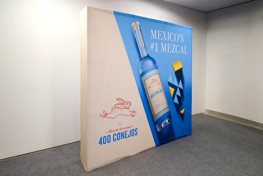 8ft portable hop-up display for a liquor brand 